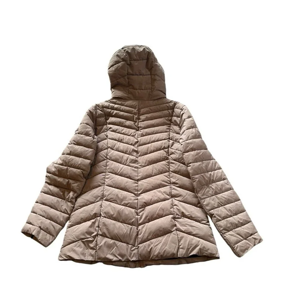 LAUNDRY SHELLI SEGAL Jacket Women’s L‎ Down Puffer Coat Hooded Purple Gray